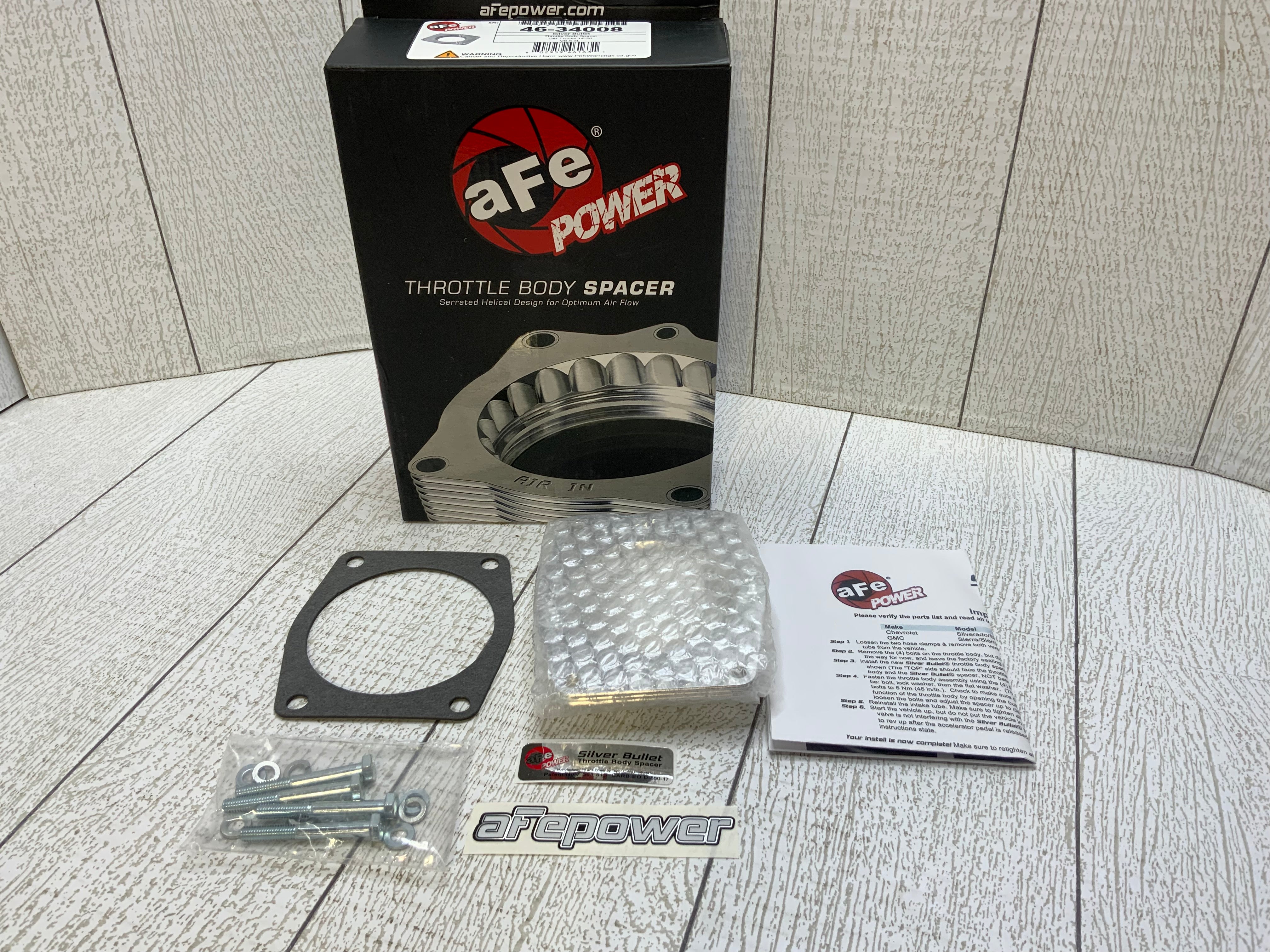 aFe Power Silver Bullet 46-34008 GM Throttle Body Spacer (7938474672366)